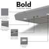 imageBroanNuTone Luxury Modern 36Inch 350 MAX Blower CFM 15 Sones Stainless Steel Range HoodStainless Steel