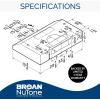 imageBroanNuTone Luxury Modern 36Inch 350 MAX Blower CFM 15 Sones Stainless Steel Range HoodWhite