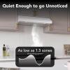 imageBroanNuTone Luxury Modern 36Inch 350 MAX Blower CFM 15 Sones Stainless Steel Range HoodWhite