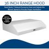 imageBroanNuTone Luxury Modern 36Inch 350 MAX Blower CFM 15 Sones Stainless Steel Range HoodWhite