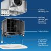 imageBroanNuTone Very Quiet Ceiling Bathroom Exhaust Fan wHumidity Sensing ENERGY STAR 110 CFM