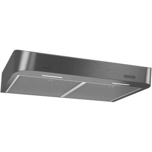 imageBroan 30Inch Convertible UnderCabinet Range Hood 300 Max Blower CFM Black Stainless Steel